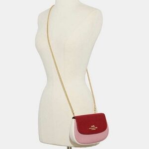 ❤️🔹️COACH🔹️ Saddle Belt Bag/Crossbody In Colorblock